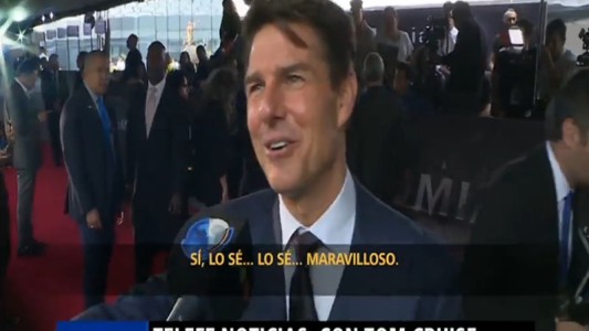 Mano a mano con Tom Cruise: "Espero volver pronto a Buenos Aires"