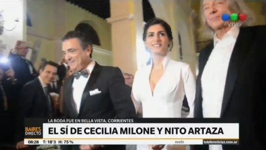 Se casaron Nito Artaza y Cecilia Milone