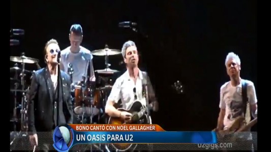 Un Oasis para U2: Bono cantó con Noel Gallagher
