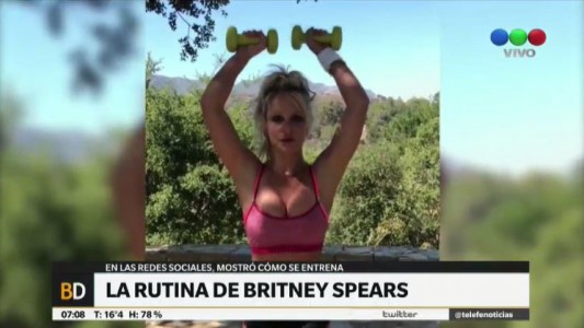 Britney Spears mostró su exigente rutina de ejercicios