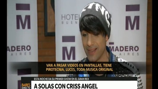A solas con Criss Angel, a horas de su primer show en Buenos Aires
