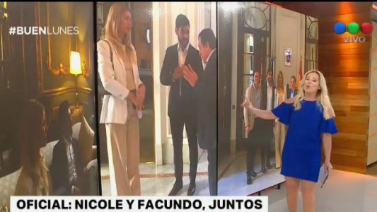 Nicole y Facundo, en la embajada argentina en España