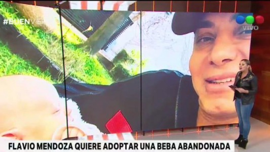 Flavio Mendoza quiere adoptar una beba que su custodio encontró en la calle