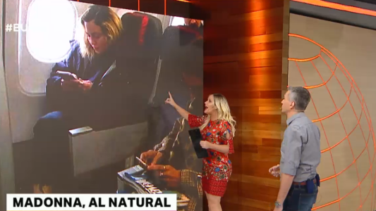 Madonna sorprendió al viajar en clase turista