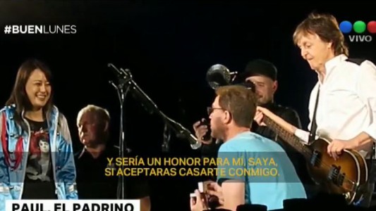 En pleno concierto, Paul McCartney participó en una propuesta de matrimonio
