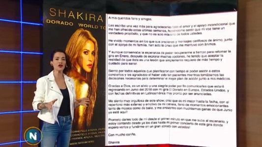 Shakira vuelve a los escenarios en junio
