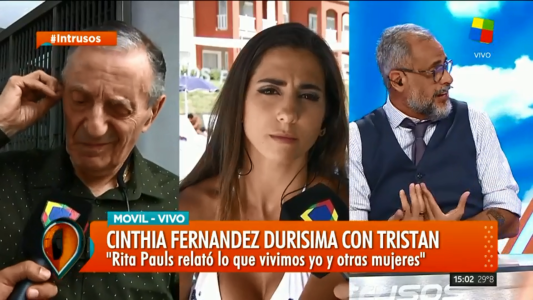 Cinthia Fernández cruzó en vivo a Tristán: "No tengo más miedo, disfruto lo que le está pasando"