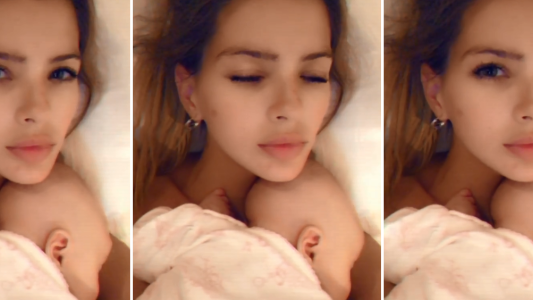 El tierno video de la China Suárez descansando junto a su hija Magnolia