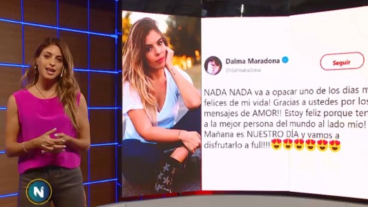 El mensaje de Dalma en medio de la polémica con su papá: "Nada va a opacar unos de los dias más felices de mi vida"