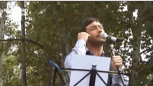 Luciano Pereyra cantó en la boda de Dalma Maradona