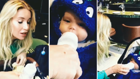 Flor Peña grabó un video dándole la mamadera a su bebé, lo quemó y la destruyeron en las redes