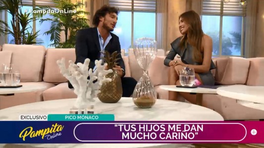 Pico Mónaco se emocionó al ser entrevistado por Pampita: "Juego a ser padre con tus hijos"
