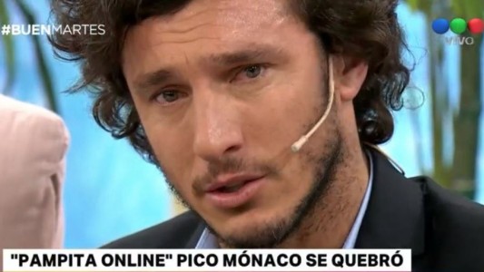 Pico Mónaco se emocionó en el debut de "Pampita Online"