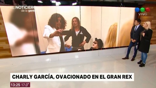 Los Caniggia estuvieron en el camarín con Charly García