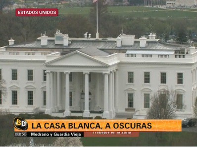Un apagón dejó la Casa Blanca a oscuras
