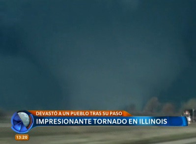 Impresionante tornado en Illinois