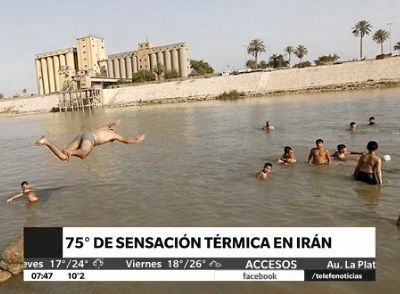 Irán: 75° de sensación térmica