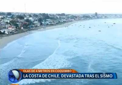 Sismo en Chile: olas de cuatro metros en Coquimbo
