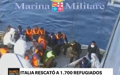 Italia rescató a 1.700 refugiados