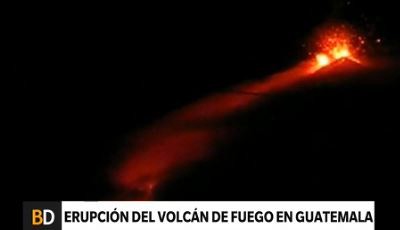 Guatemala declara alerta naranja por erupción del volcán Fuego