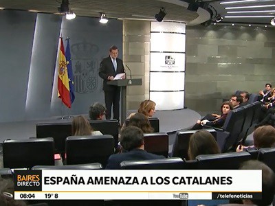 Tensión entre el gobierno de España y las autoridades catalanas