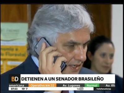 Detuvieron a un senador brasileño