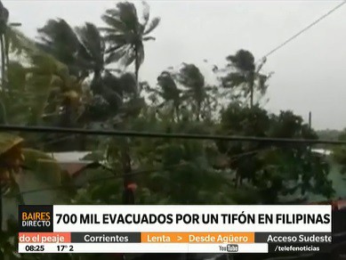 Tifón en Filipinas: más de 700.000 evacuados