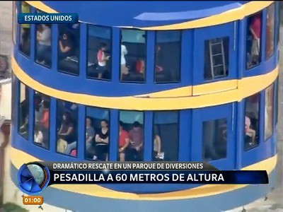 Atrapados a 60 metros de altura