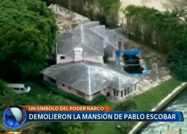 Demolieron la mansión de Pablo Escobar