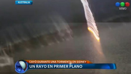 Australia: un rayo en primer plano