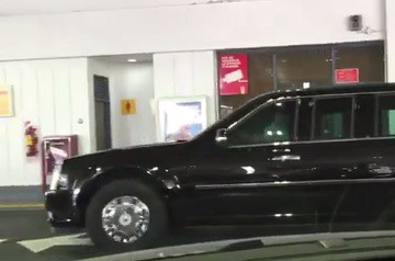 "La Bestia", el auto de Obama ya está en Buenos Aires y cargó nafta en Retiro