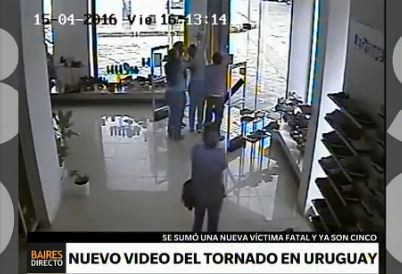 Video del tornado del viernes en Uruguay