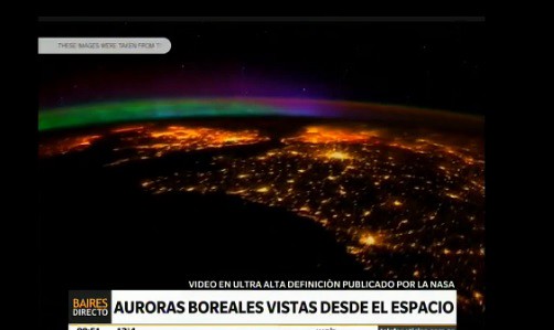Video: auroras boreales vistas desde el espacio