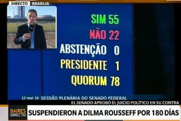 Dilma Rousseff fue suspendida por 180 días