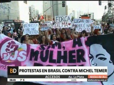 Protestas en Brasil contra el nuevo gobierno