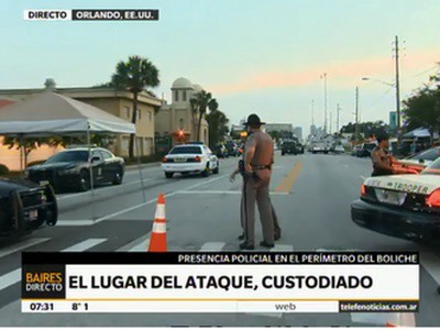 El lugar del ataque, custodiado