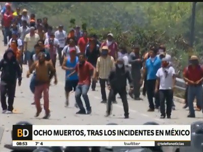 Ocho muertos en México en una protesta docente