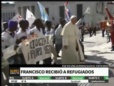 La invitación del papa Francisco a un grupo de refugiados