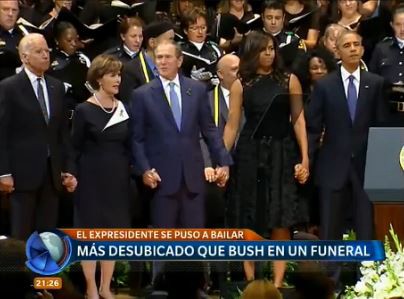 Más desubicado que Bush en un funeral