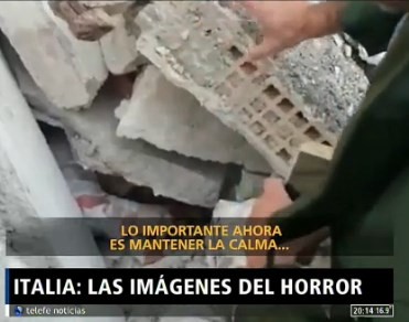 Italia: las imágenes del horror
