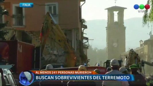 El rescate de las víctimas del terremoto en Italia