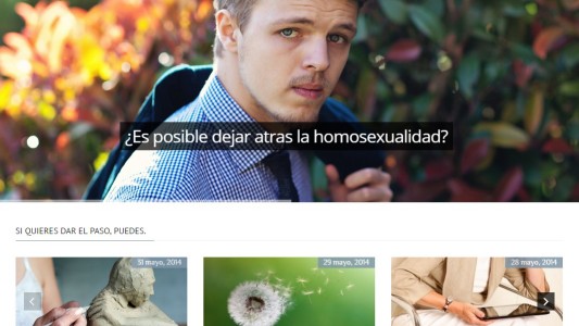 Página web ofrece terapias para "curar" la homosexualidad