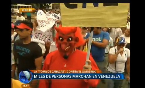 Multitudinarias marchas en Venezuela