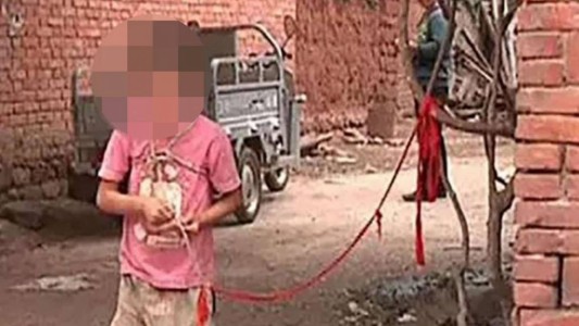 Descubren a abuelos que atan a su nieta de 8 años a un árbol