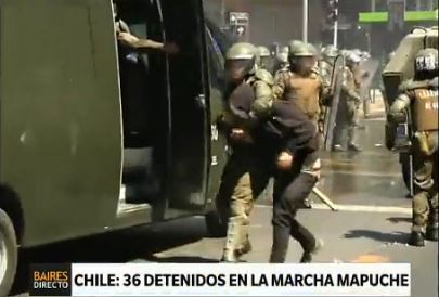 Chile: incidentes en marcha de resistencia mapuche