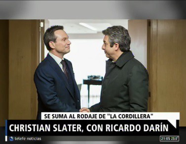 Christian Slater con Ricardo Darín