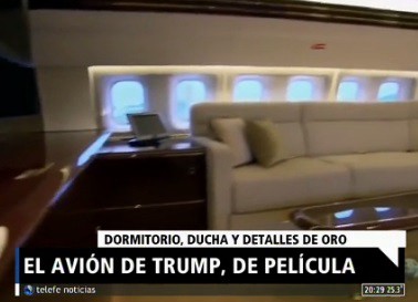 El avión de Trump