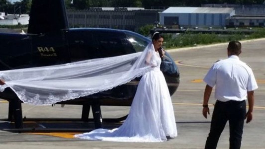 Cayó el helicóptero que la llevaba hasta su boda y murió