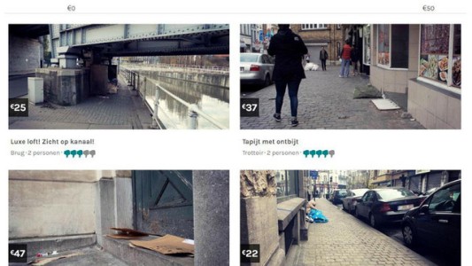 En Brusleas ofrecen dormir entre cartones, en un colchón bajo un puente o en la estación de tren