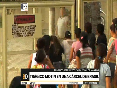 Trágico motín en una cárcel de Manaos, en Brasil